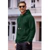COOFANDY Mens Hoodies Sweatshirts Long Sleeve Fashion Waffle Knit Pullover Hoodie with Pocket(Green)