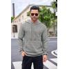 COOFANDY Mens Hoodies Sweatshirts Long Sleeve Fashion Waffle Knit Pullover Hoodie with Pocket(Grey)