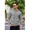 COOFANDY Mens Hoodies Sweatshirts Long Sleeve Fashion Waffle Knit Pullover Hoodie with Pocket(Grey)