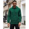 COOFANDY Mens Hoodies Sweatshirts Long Sleeve Fashion Waffle Knit Pullover Hoodie with Pocket(Pine Green)