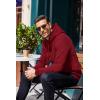 COOFANDY Mens Hoodies Sweatshirts Long Sleeve Fashion Waffle Knit Pullover Hoodie with Pocket(Red)