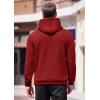 COOFANDY Mens Hoodies Sweatshirts Long Sleeve Fashion Waffle Knit Pullover Hoodie with Pocket(Red)