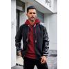 COOFANDY Mens Hoodies Sweatshirts Long Sleeve Fashion Waffle Knit Pullover Hoodie with Pocket(Red)