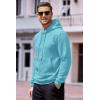 COOFANDY Mens Hoodies Sweatshirts Long Sleeve Fashion Waffle Knit Pullover Hoodie with Pocket(Sky Blue)