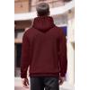 COOFANDY Mens Hoodies Sweatshirts Long Sleeve Fashion Waffle Knit Pullover Hoodie with Pocket(Wine Red)