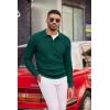 COOFANDY Men’s Knit Polo Long Sleeve Sweaters Collared Polo Sweater Casual Dress Pullover Fashion Golf Sweaters(Green)
