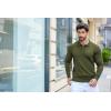 COOFANDY Mens Knit Polo Shirts Casual Long Sleeve Classic Polo Shirts Button Down Golf Shirts(Army Green)
