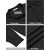 COOFANDY Mens Knit Polo Shirts Casual Long Sleeve Classic Polo Shirts Button Down Golf Shirts(Black)