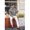 COOFANDY Mens Knit Polo Shirts Casual Long Sleeve Classic Polo Shirts Button Down Golf Shirts(Grey)