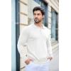 COOFANDY Mens Knit Polo Shirts Casual Long Sleeve Classic Polo Shirts Button Down Golf Shirts(White)