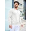 COOFANDY Mens Knit Polo Shirts Casual Long Sleeve Classic Polo Shirts Button Down Golf Shirts(White)