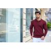 COOFANDY Mens Knit Polo Shirts Casual Long Sleeve Classic Polo Shirts Button Down Golf Shirts(Wine Red)