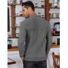 COOFANDY Mens Knit Polo Shirts Long Sleeve Casual Polo Sweaters Shirt Waffle Textured Collared Sweater(Dark Grey)