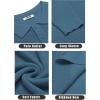 COOFANDY Mens Knit Polo Shirts Long Sleeve Casual Polo Sweaters Shirt Waffle Textured Collared Sweater(Denim Blue)