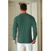 COOFANDY Mens Knit Polo Shirts Long Sleeve Casual Polo Sweaters Shirt Waffle Textured Collared Sweater(Drak Green)