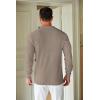 COOFANDY Mens Knit Polo Shirts Long Sleeve Casual Polo Sweaters Shirt Waffle Textured Collared Sweater(Gray Camel)