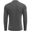COOFANDY Mens Knit Polo Shirts Long Sleeve Casual Polo Sweaters Shirt Waffle Textured Collared Sweater(Gray Textured Stripes-1)