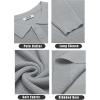 COOFANDY Mens Knit Polo Shirts Long Sleeve Casual Polo Sweaters Shirt Waffle Textured Collared Sweater(Grey)