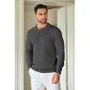 COOFANDY Mens Knit Polo Shirts Long Sleeve Sweater Casual Polo Shirts Lightweight Collared T Shirts(Dark Grey)