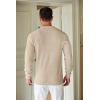 COOFANDY Mens Knit Polo Shirts Long Sleeve Sweater Casual Polo Shirts Lightweight Collared T Shirts(Khaki)