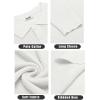 COOFANDY Mens Knit Polo Shirts Long Sleeve Sweater Casual Polo Shirts Lightweight Collared T Shirts(White)