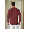 COOFANDY Mens Knit Polo Shirts Long Sleeve Sweater Casual Polo Shirts Lightweight Collared T Shirts(Wine Red)