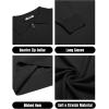 COOFANDY Mens Knit Polo Sweater Casual Long Sleeve Quarter Zip Polo Sweater Classic Golf Shirts(Black)