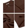 COOFANDY Mens Knit Polo Sweater Casual Long Sleeve Quarter Zip Polo Sweater Classic Golf Shirts(Brown)