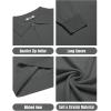 COOFANDY Mens Knit Polo Sweater Casual Long Sleeve Quarter Zip Polo Sweater Classic Golf Shirts(Dark Grey)