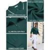 COOFANDY Mens Knit Polo Sweater Casual Long Sleeve Quarter Zip Polo Sweater Classic Golf Shirts(Green)