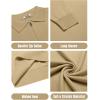 COOFANDY Mens Knit Polo Sweater Casual Long Sleeve Quarter Zip Polo Sweater Classic Golf Shirts(Khaki)