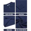 COOFANDY Mens Knit Polo Sweater Casual Long Sleeve Quarter Zip Polo Sweater Classic Golf Shirts(Navy Blue)