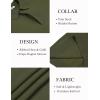 COOFANDY Mens Knit Polo Sweater Long Sleeve Polo Collared Sweaters Hidden Button Casual Pullover Sweater(Army Green)