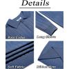 COOFANDY Mens Knit Polo Sweater Long Sleeve Polos Lightweight Casual Dress Pullover Sweaters(Demin Blue)