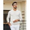 COOFANDY Mens Knit Polo Sweater Long Sleeve Polos Lightweight Casual Dress Pullover Sweaters(White)