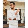 COOFANDY Mens Knit Polo Sweater Long Sleeve Polos Lightweight Casual Dress Pullover Sweaters(White)