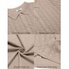 COOFANDY Men’s Knit Short Sleeve Shirts Button Down Vintage Knitted Polo Shirt Casual Beach Crochet Cable Vacation Shirt(Khaki)