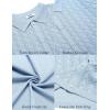 COOFANDY Men’s Knit Short Sleeve Shirts Button Down Vintage Knitted Polo Shirt Casual Beach Crochet Cable Vacation Shirt(Light Blue)