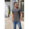COOFANDY Mens Knit T-Shirts Casual Crewneck Short Sleeve Shirts Summer Tops Basic Pullover Tees(A-dark Grey 1pack)