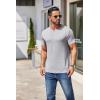 COOFANDY Mens Knit T-Shirts Casual Crewneck Short Sleeve Shirts Summer Tops Basic Pullover Tees(A-light Grey 1pack)