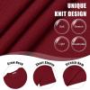 COOFANDY Mens Knit T-Shirts Casual Crewneck Short Sleeve Shirts Summer Tops Basic Pullover Tees(Wine Red)