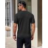 COOFANDY Men’s Knit T-Shirts Short Sleeve Crewneck Shirt Casual Textured Pullover Tees(A-black)