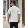 COOFANDY Men’s Knit T-Shirts Short Sleeve Crewneck Shirt Casual Textured Pullover Tees(A-white)