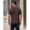 COOFANDY Men’s Knit T-Shirts Short Sleeve Crewneck Shirt Casual Textured Pullover Tees(Coffee)
