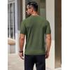 COOFANDY Men’s Knit T-Shirts Short Sleeve Crewneck Shirt Casual Textured Pullover Tees(Olive Green)