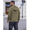 COOFANDY Mens Knitted Hoodie Sweater Long Sleeve Turtleneck Quarter Zip Pullover Sweaters with Pocket(Army Green)