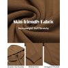 COOFANDY Mens Knitted Hoodie Sweater Long Sleeve Turtleneck Quarter Zip Pullover Sweaters with Pocket(Brown)
