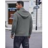 COOFANDY Mens Knitted Hoodie Sweater Long Sleeve Turtleneck Quarter Zip Pullover Sweaters with Pocket(Dark Gray)