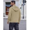 COOFANDY Mens Knitted Hoodie Sweater Long Sleeve Turtleneck Quarter Zip Pullover Sweaters with Pocket(Khaki)