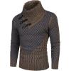 COOFANDY Men’s Knitted Hoodies Pullover Casual Long Sleeve Turtleneck Sweaters